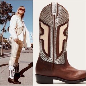 RARE Frye Billy Underlay Festival Cute Cowboy Boot